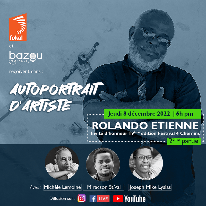 Portrait dartiste Rolando Etienne